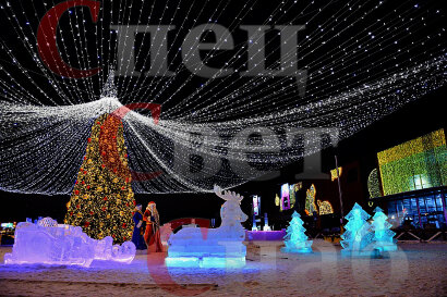 Гирлянда для уличного освещения "Звездное Небо" d=20м IP44 10м 250 нитей белый