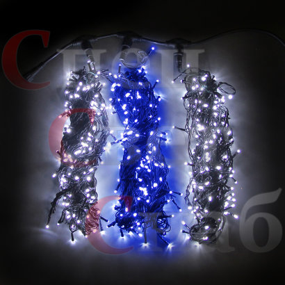 Гирлянда на деревья "Спайдер 3х20м" Бело-синий. Мерцающий.